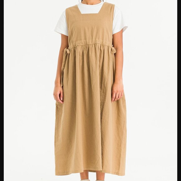 Olive Clothing Beige "Martha" Ribbon Dress - Picture 2 of 7